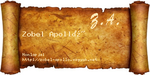 Zobel Apolló névjegykártya